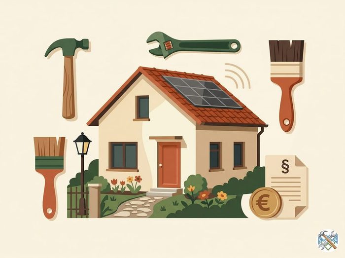 Handwerk, Kosten und Wohnen – Illustration